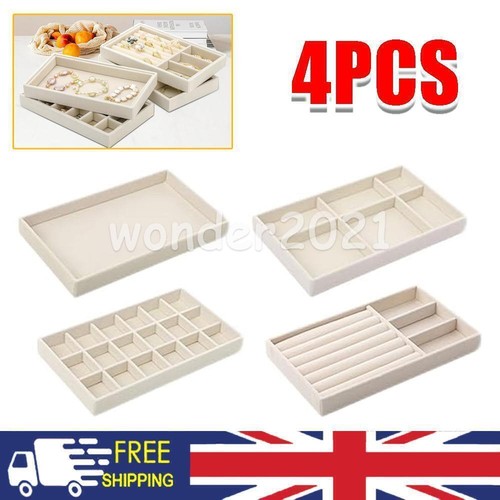 Set jewellery tray beige - 4x/set,