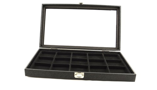 Display case glass lid black - case,