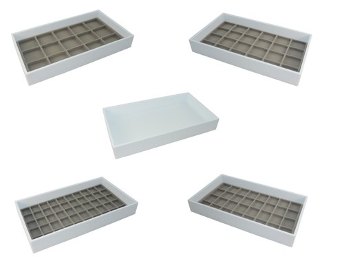Textured display tray white - textured,