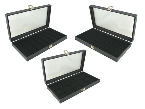 Glass lid display case with - glass,