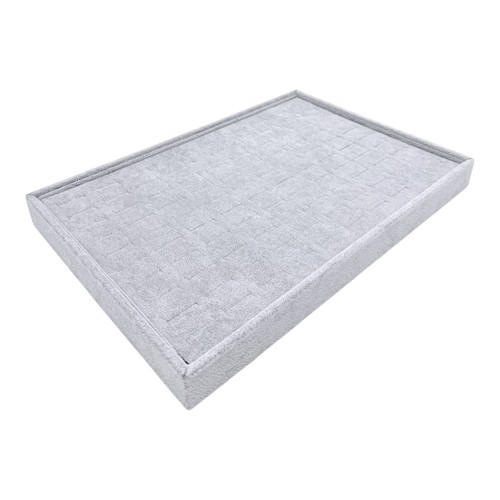 Grey velvet 100 - grey, grid