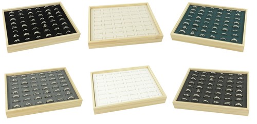 Wooden ring display tray - ring,