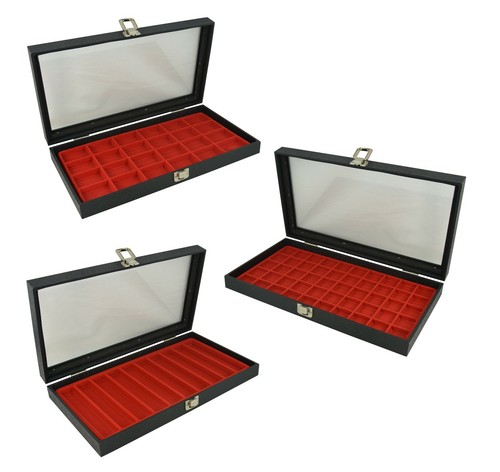 Black case glass - black, lid