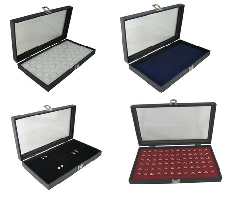 Glass lid jewellery display - glass,