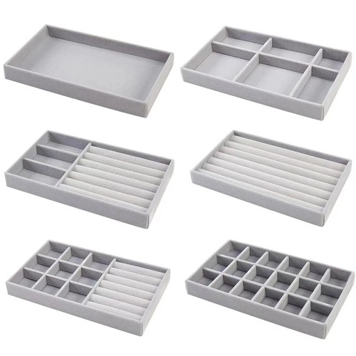Velvet jewelry organizer tray - velvet,