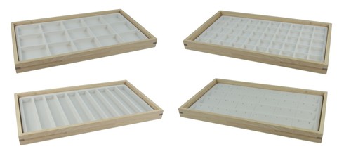 Stackable wooden display - stackable, tray