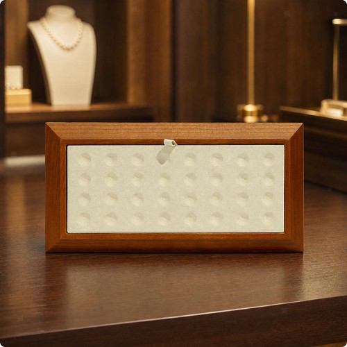 Wooden jewelry tray with foam