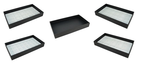 Black leatherette display - leatherette,